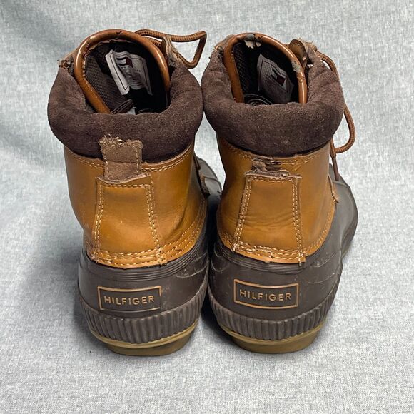 Tommy Hilfiger Charlie Duck Boots Mens Size 9 Brown Leather Waterproof Lace Up main image 8